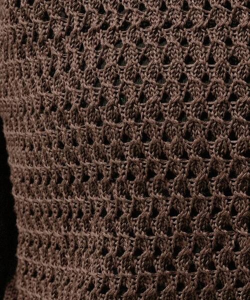 INDIVI(インディヴィ)の「【洗える/コットン】メッシュジップニットカーディガン(カーディガン/ボレロ・レディース・ダークブラウン/チャコールグレー/ライトグレー/ホワイト・38)」の21枚目の写真