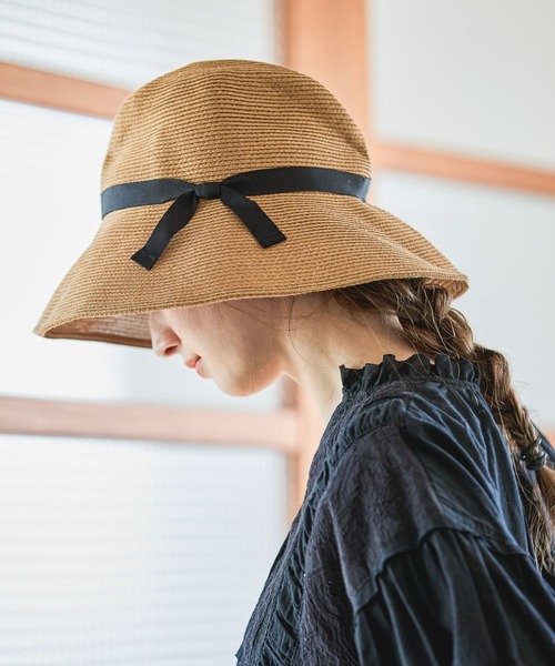 GEORGE'S(ジョージズ)の「RIBBON HAT26(ハット・レディース・ダークブラウン/ブラウン・FREE)」の11枚目の写真