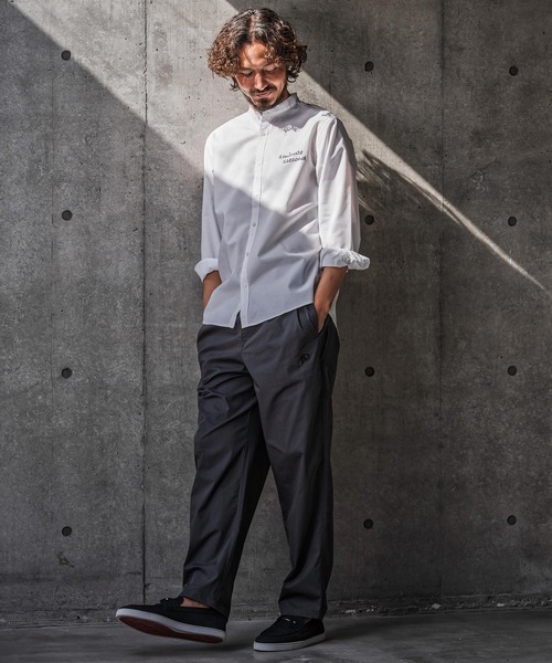 1minute 1second(ワンミニットワンセカンド)の「ms6426-mini OX band collar shirt (cursive embroidery) バンドカラーシャツ(1M26N220)(シャツ/ブラウス・メンズ・グリーン系その他/ホワイト/ブラック・XL/L/M/S)」の11枚目の写真