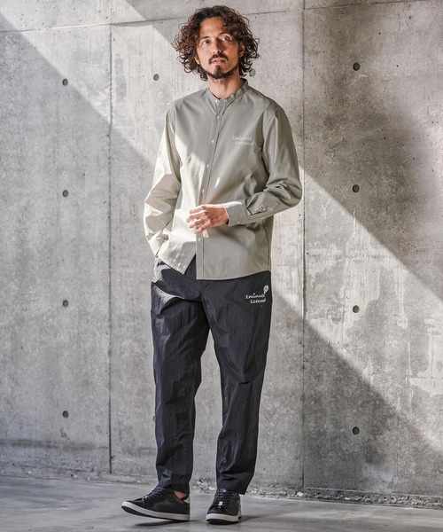 1minute 1second(ワンミニットワンセカンド)の「ms6426-mini OX band collar shirt (cursive embroidery) バンドカラーシャツ(1M26N220)(シャツ/ブラウス・メンズ・グリーン系その他/ホワイト/ブラック・XL/L/M/S)」の14枚目の写真