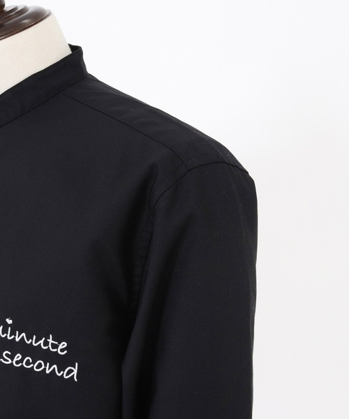 1minute 1second(ワンミニットワンセカンド)の「ms6426-mini OX band collar shirt (cursive embroidery) バンドカラーシャツ(1M26N220)(シャツ/ブラウス・メンズ・グリーン系その他/ホワイト/ブラック・XL/L/M/S)」の21枚目の写真