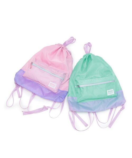 minimal（ミニマル）の「【DailyME/撥水】体操着・ランドセルの上から背負えるナップサック（バックパック/リュック・キッズ・エメラルド/ピンク・F）」の10枚目の写真