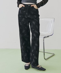 FUULLY STUDIO（フーリィーステューディオ）の「チューリップブリントデニム（デニムパンツ）」