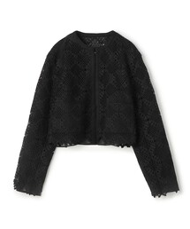 DES PRES | 【WEB先行予約】ブルームリーフレース レイヤードノーカラージャケット(ノーカラージャケット)