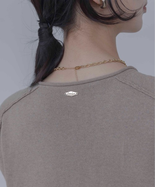 Eimee Law（エイミーロウ）の「レーストリムレイヤードニットベスト（ベスト・レディース・ブラック/ベージュ・FREE）」の12枚目の写真