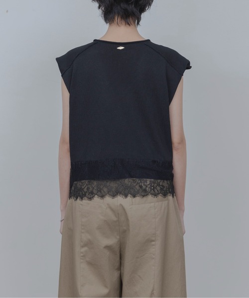 Eimee Law（エイミーロウ）の「レーストリムレイヤードニットベスト（ベスト・レディース・ブラック/ベージュ・FREE）」の21枚目の写真