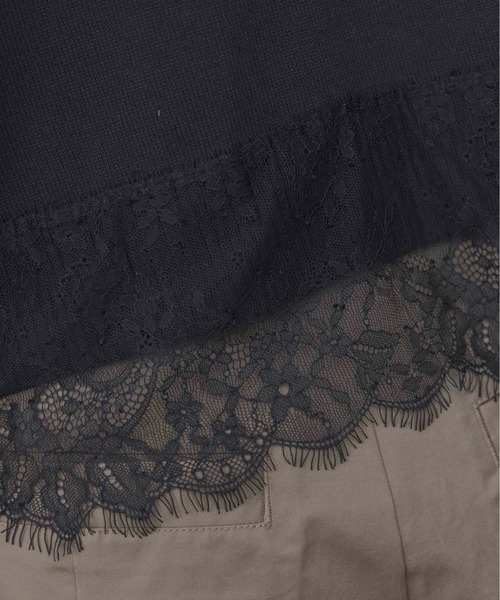 Eimee Law（エイミーロウ）の「レーストリムレイヤードニットベスト（ベスト・レディース・ブラック/ベージュ・FREE）」の15枚目の写真