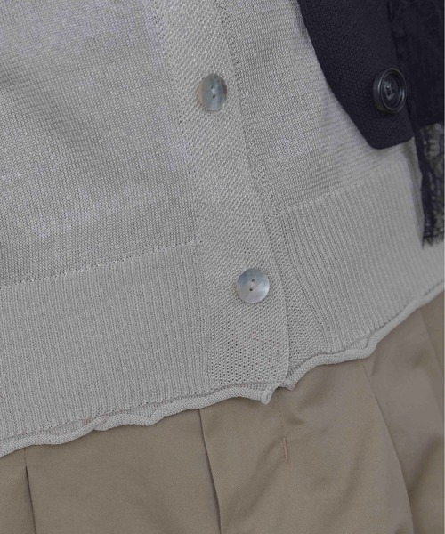 Eimee Law（エイミーロウ）の「レーストリムレイヤードニットベスト（ベスト・レディース・ブラック/ベージュ・FREE）」の11枚目の写真