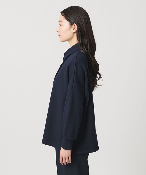 MARW UNITED ARROWS（マルゥ ユナイテッドアローズ）の「＜MARW UNITED ARROWS＞ポロカラー オーバー スウェット プルオーバー（スウェット・レディース・ホワイト/ネイビー/ブラック・FREE）」の10枚目の写真