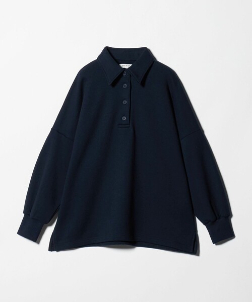 MARW UNITED ARROWS（マルゥ ユナイテッドアローズ）の「＜MARW UNITED ARROWS＞ポロカラー オーバー スウェット プルオーバー（スウェット・レディース・ホワイト/ネイビー/ブラック・FREE）」の12枚目の写真