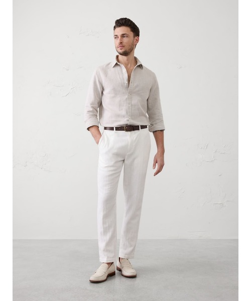 BANANA REPUBLIC FACTORY STORE(バナナリパブリック ファクトリーストア)の「BANANA REPUBLIC FACTORY STORE アスレチックフィット リネンブレンドパンツ(その他パンツ・メンズ・ネイビー/ベージュ系その他/ブルー/ベージュ/アイボリー/ライトブルー/ベージュ系その他2・32W 30L/34W 30L/33W 30L/31W 30L/30W 30L/29W 30L/28W 30L)」の11枚目の写真