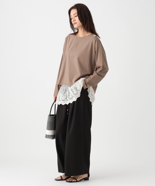 Elura（エルーラ）の「ポンチ肩ボタンプルオーバー/664873（Tシャツ/カットソー・レディース・モカ/チャコールグレー・FREE）」の9枚目の写真