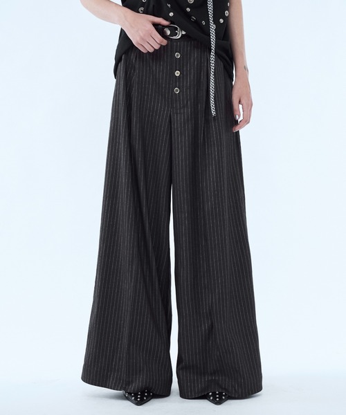 Cyberdog バギーパンツ (ストライプ) Lame stripe buggy straight pants / ラメストライプバギーパンツ