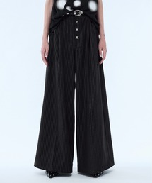 seyto（セイト）の「Lame stripe buggy straight pants / ラメストライプバギーパンツ（スラックス）」