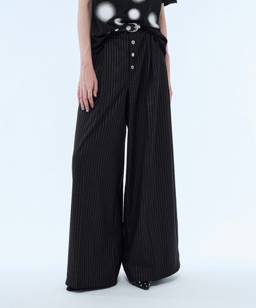 Cyberdog バギーパンツ (ストライプ) Lame stripe buggy straight pants / ラメストライプバギーパンツ