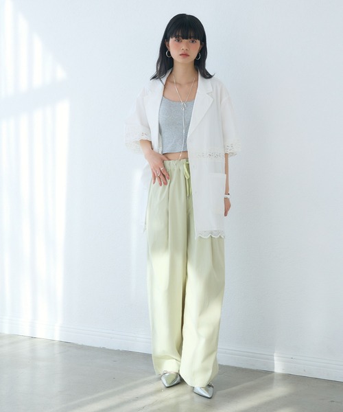 ELLEgirl（エルガール）の「イージーコクーンパンツ（その他パンツ・レディース・ライム/ベージュ/チャコール・TM/M）」の11枚目の写真