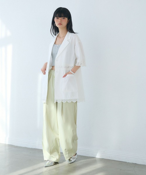 ELLEgirl（エルガール）の「イージーコクーンパンツ（その他パンツ・レディース・ライム/ベージュ/チャコール・TM/M）」の12枚目の写真