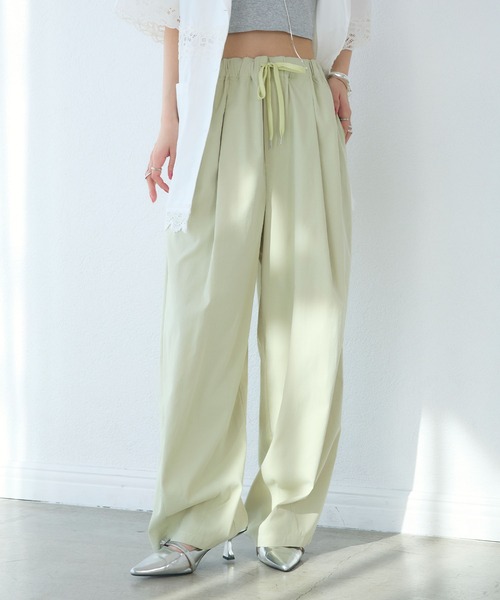 ELLEgirl（エルガール）の「イージーコクーンパンツ（その他パンツ・レディース・ライム/ベージュ/チャコール・TM/M）」の17枚目の写真