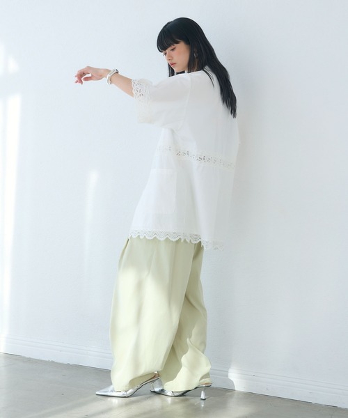 ELLEgirl（エルガール）の「イージーコクーンパンツ（その他パンツ・レディース・ライム/ベージュ/チャコール・TM/M）」の16枚目の写真