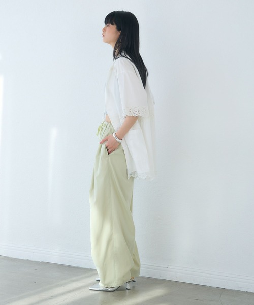 ELLEgirl（エルガール）の「イージーコクーンパンツ（その他パンツ・レディース・ライム/ベージュ/チャコール・TM/M）」の14枚目の写真