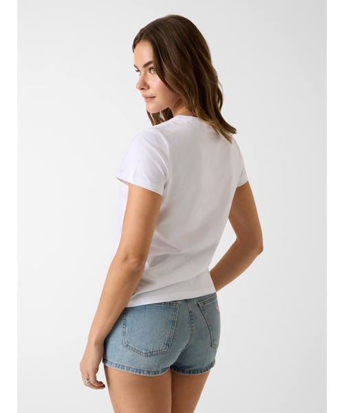GUESS JEANS（ゲスジーンズ）の「GUESS JEANS I Love Tee Tシャツ（Tシャツ/カットソー・レディース・ライトピンク/ブラック/ホワイト/ライトブルー・SMALL/X-SMALL/LARGE/MEDIUM）」の5枚目の写真