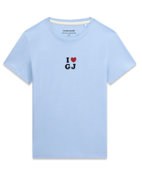 GUESS JEANS（ゲスジーンズ）の「GUESS JEANS I Love Tee Tシャツ（Tシャツ/カットソー・レディース・ライトピンク/ブラック/ホワイト/ライトブルー・SMALL/X-SMALL/LARGE/MEDIUM）」の16枚目の写真