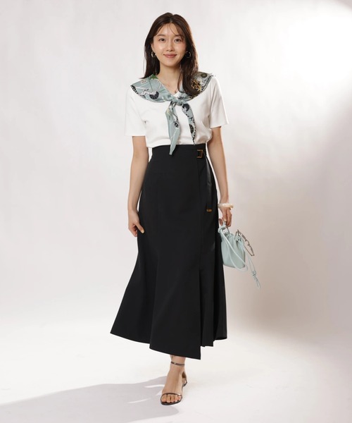 JUSGLITTY（ジャスグリッティー）の「アシメヘムマーメイドスカート（スカート・レディース・ブラック/ブルー/キャメル・0/1/2）」の2枚目の写真