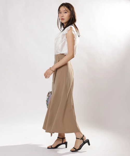 JUSGLITTY（ジャスグリッティー）の「アシメヘムマーメイドスカート（スカート・レディース・ブラック/ブルー/キャメル・0/1/2）」の4枚目の写真