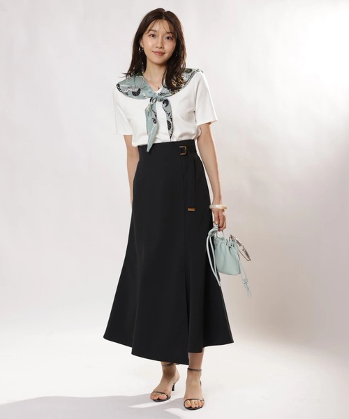 JUSGLITTY（ジャスグリッティー）の「アシメヘムマーメイドスカート（スカート・レディース・ブラック/ブルー/キャメル・0/1/2）」の6枚目の写真