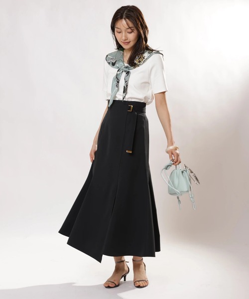 JUSGLITTY（ジャスグリッティー）の「アシメヘムマーメイドスカート（スカート・レディース・ブラック/ブルー/キャメル・0/1/2）」の7枚目の写真