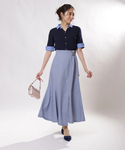 JUSGLITTY（ジャスグリッティー）の「アシメヘムマーメイドスカート（スカート・レディース・ブラック/ブルー/キャメル・0/1/2）」の11枚目の写真