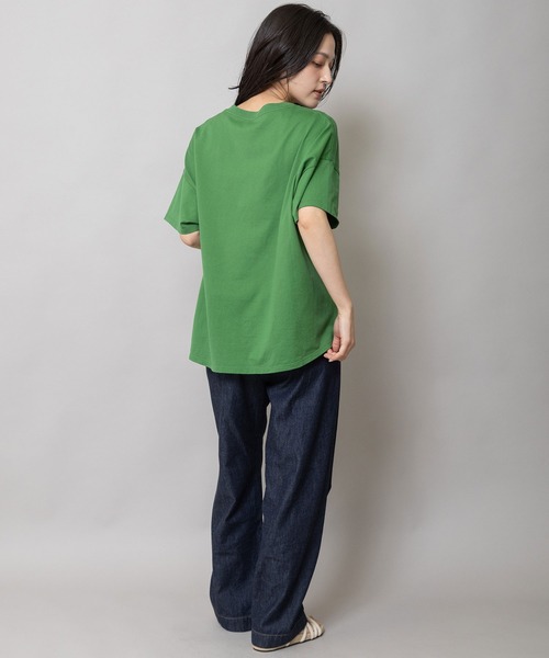 Munich(ミューニック)の「”A PIECE OF CAKE”ロゴプリントTシャツ(Tシャツ/カットソー・レディース・ホワイト/グリーン/ブラック・FREE)」の7枚目の写真