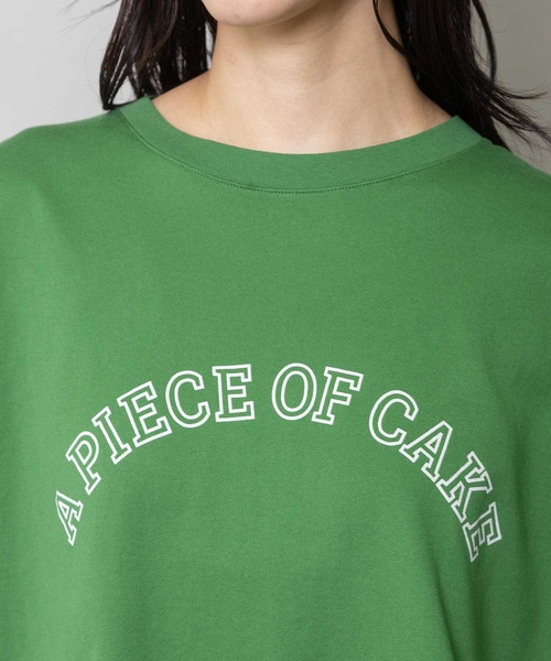 Munich(ミューニック)の「”A PIECE OF CAKE”ロゴプリントTシャツ(Tシャツ/カットソー・レディース・ホワイト/グリーン/ブラック・FREE)」の10枚目の写真