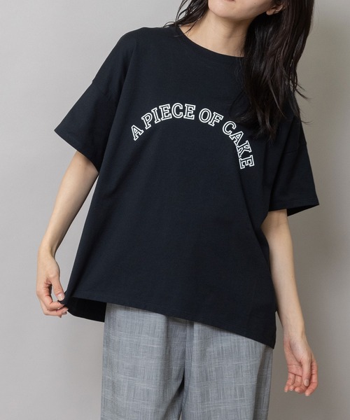 Munich(ミューニック)の「”A PIECE OF CAKE”ロゴプリントTシャツ(Tシャツ/カットソー・レディース・ホワイト/グリーン/ブラック・FREE)」の15枚目の写真