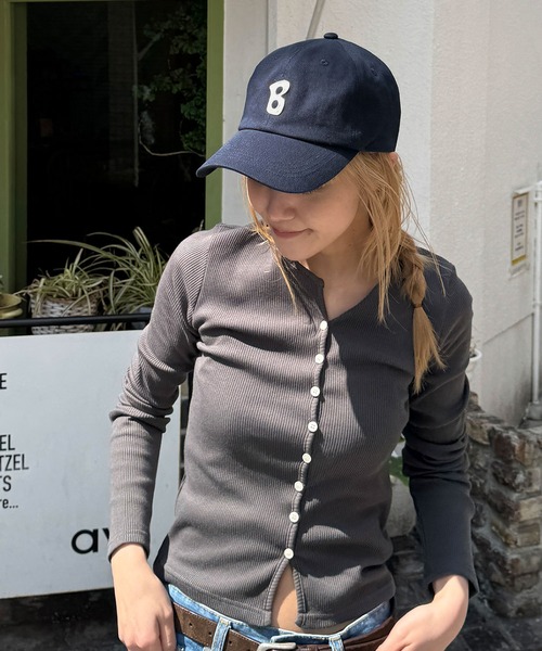 CANAL JEAN(キャナルジーン)の「Lakey Park ワッペンロゴCAP(キャップ・レディース・ネイビー・ONE SIZE)」の1枚目の写真