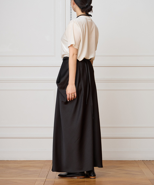 IENA LA BOUCLE（イエナラブークル）の「IENA LA BOUCLE ジョーゼットサテンスカート（スカート・レディース・ブラック・36/38）」の10枚目の写真
