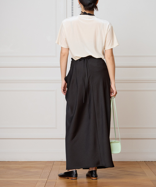 IENA LA BOUCLE（イエナラブークル）の「IENA LA BOUCLE ジョーゼットサテンスカート（スカート・レディース・ブラック・36/38）」の11枚目の写真
