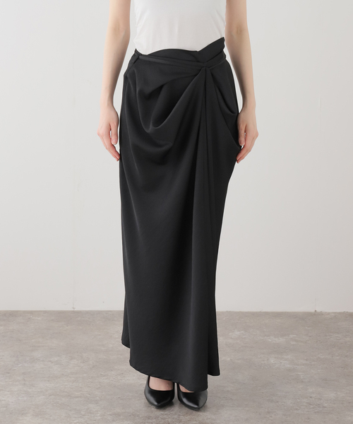 IENA LA BOUCLE（イエナラブークル）の「IENA LA BOUCLE ジョーゼットサテンスカート（スカート・レディース・ブラック・36/38）」の13枚目の写真