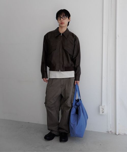 Millo Archive（ミロ アーカイブ）の「メイ A-2 レザー ブルゾン [ブラック]（ブルゾン・メンズ・その他・MEDIUM/LARGE/X-LARGE）」の8枚目の写真