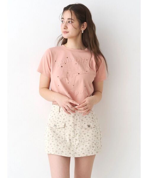 CALNAMUR（カルナムール）の「ツイルフラワーミニスカパン（スカート・レディース・ブルー/ピンク・SMALL/MEDIUM）」の18枚目の写真