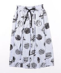 SCRIBBLE DOTS PRINTｷﾞｬｻﾞｰｽｶｰﾄ