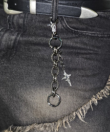 MILK WAVE（ミルクウェーブ）の「ブラッククロスイーブルチェーンキーホルダー（キーケース/キーアクセサリー）」