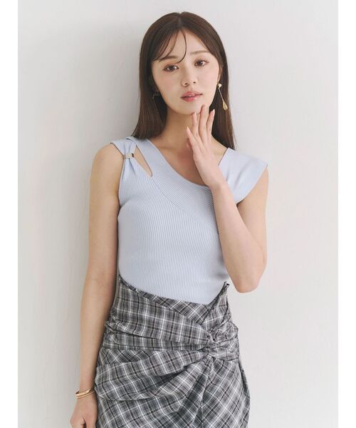MERCURYDUO(マーキュリーデュオ)の「ツイストアシメナロースカート(スカート・レディース・ブラック/ミント/ベージュ・SMALL/MEDIUM)」の9枚目の写真