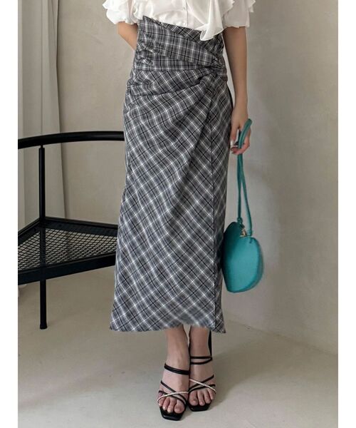 MERCURYDUO(マーキュリーデュオ)の「ツイストアシメナロースカート(スカート・レディース・ブラック/ミント/ベージュ・SMALL/MEDIUM)」の20枚目の写真