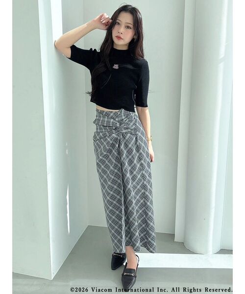 MERCURYDUO(マーキュリーデュオ)の「ツイストアシメナロースカート(スカート・レディース・ブラック/ミント/ベージュ・SMALL/MEDIUM)」の21枚目の写真