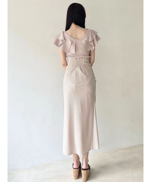 MERCURYDUO(マーキュリーデュオ)の「ツイストアシメナロースカート(スカート・レディース・ブラック/ミント/ベージュ・SMALL/MEDIUM)」の5枚目の写真