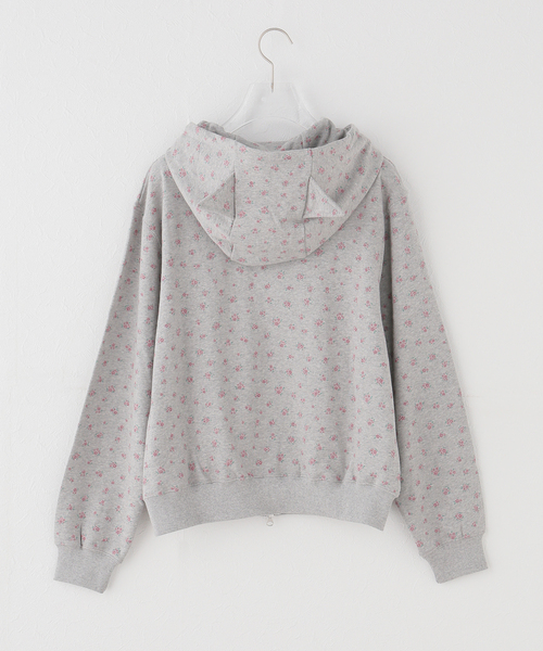 WEBHOUSE(ウェブハウス)の「【Geek Office / ギークオフィス】WEBHOUSE / Heart Logo Kitty Hoodie Zip-up(パーカー・レディース・チャコールグレー・FREE)」の13枚目の写真