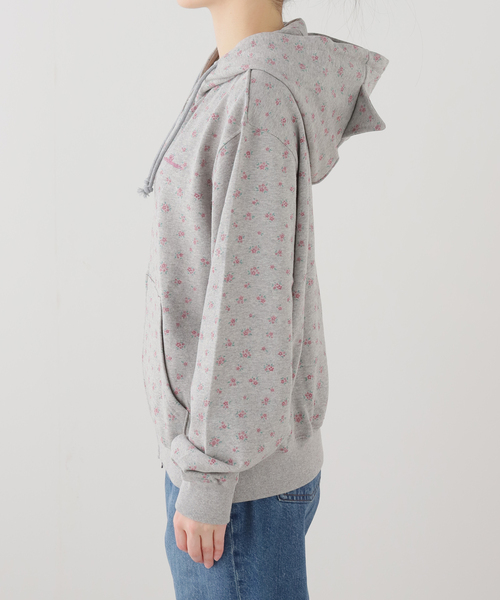 WEBHOUSE(ウェブハウス)の「【Geek Office / ギークオフィス】WEBHOUSE / Heart Logo Kitty Hoodie Zip-up(パーカー・レディース・チャコールグレー・FREE)」の3枚目の写真