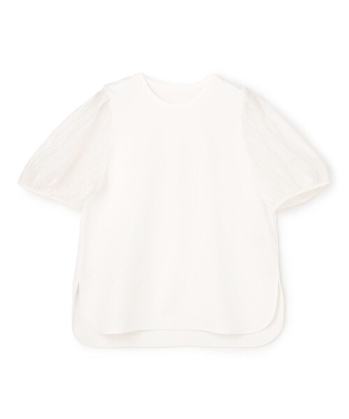 UNFILO（アンフィーロ）の「BEAUTY FORM-T タックスリーブ Tシャツ（Tシャツ/カットソー・レディース・ブラック系/ベージュ系/ピンク系/ホワイト系・X-LARGE）」の6枚目の写真