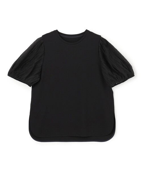 UNFILO（アンフィーロ）の「BEAUTY FORM-T タックスリーブ Tシャツ（Tシャツ/カットソー・レディース・ブラック系/ベージュ系/ピンク系/ホワイト系・X-LARGE）」の7枚目の写真